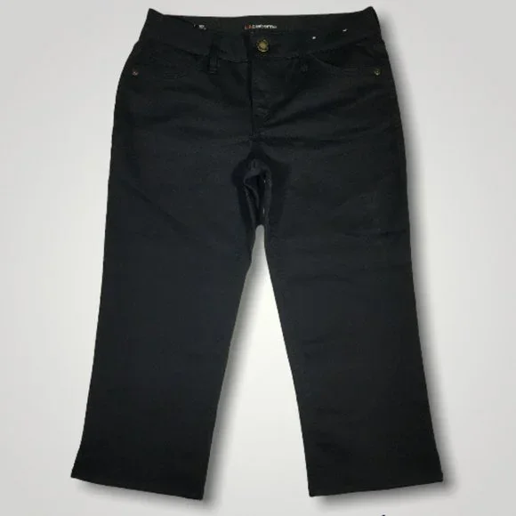 NWOT Liz Claiborne SARA CROP Mid Rise Cropped Pants Capris MISSES Size 6 - Picture 2 of 13